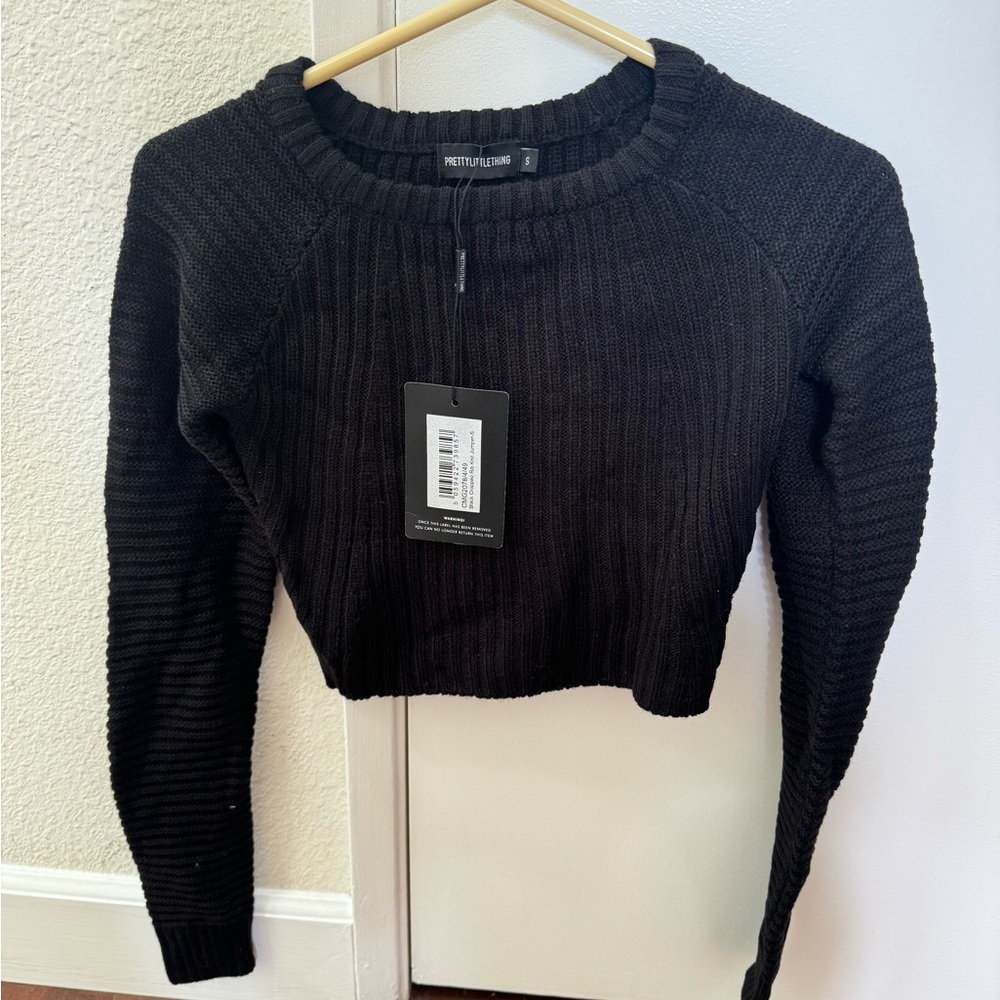 Pretty Little Thing crop knit sweater